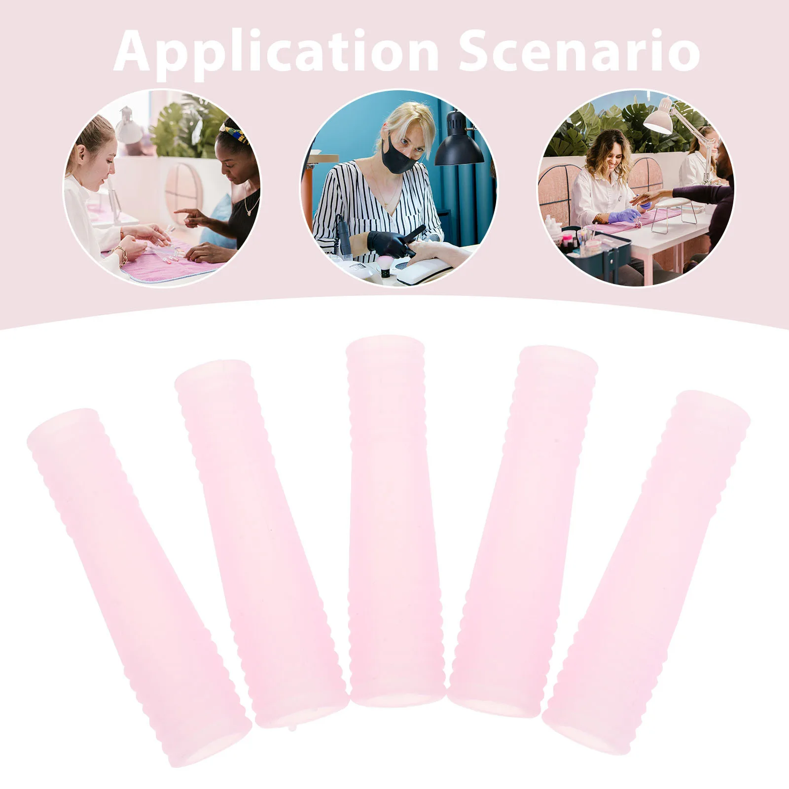 8쌍 실리콘 네일 니퍼 커버 보호 슬리브 큐티클 가위 각질 제거기 네일 도구 보호대 매니큐어 도구 슬리브