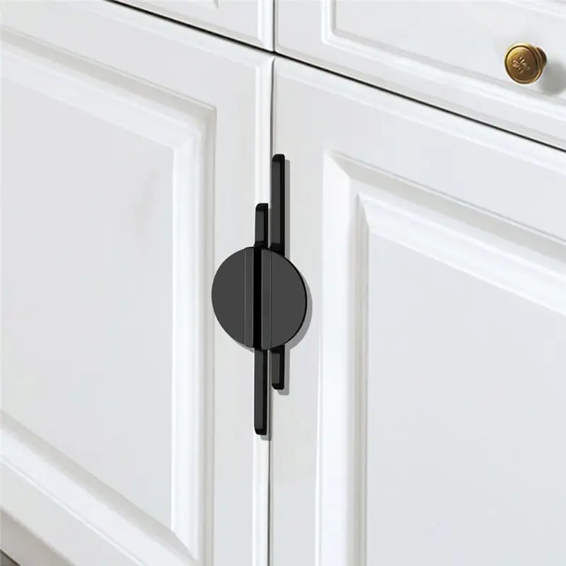 BMBY-2 Cabinet Pulls,Half Round Black Cabinet Knobs,Matte Black Cabinet Pulls For Closets And Cabinets 2-1/2 Inch (64 Mm)