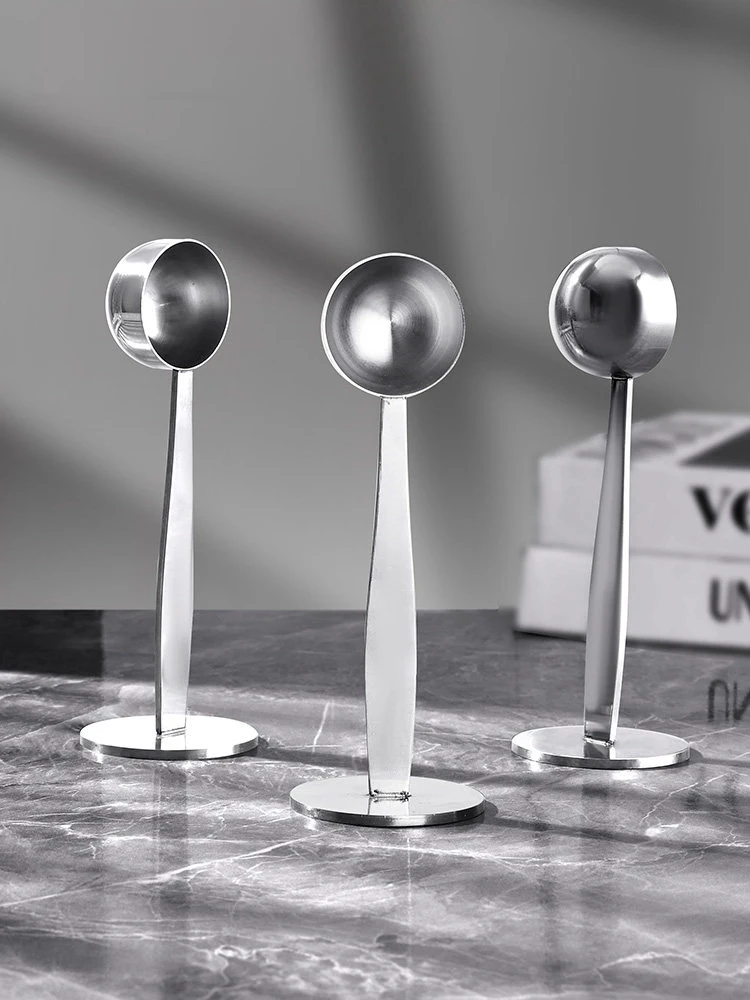 

BOLTIFY Coffee Tamping Measure Spoon Dual Purpose Stainless Steel Coffee Bean Powder Measuring Spoon Scoop