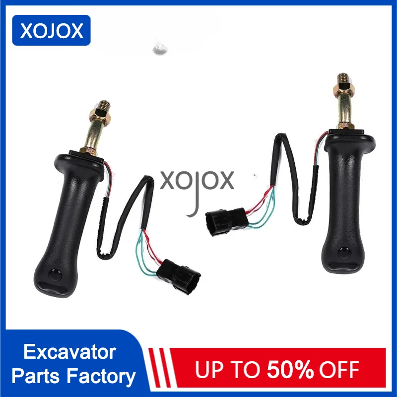 XOJOX For Daewoo Doosan DH DX150 215 225 300 370-9C Left 3 Buttons Excavator Joystick Assy Handle Gears Interior Excavator Parts