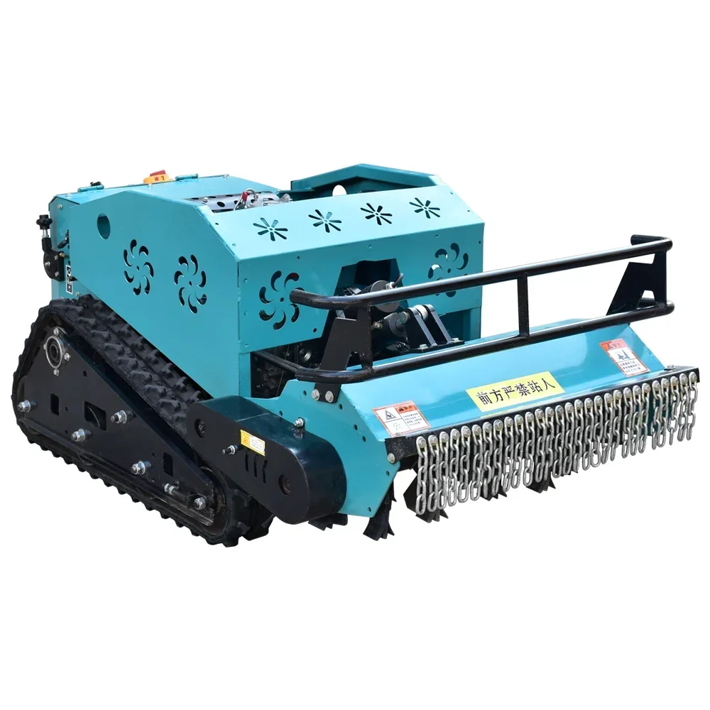 New Arrival Mini Farm Flail Lawn Mower 800mm 1000mm 1200mm RC Home roic die Power Crawler Lawn Mower for Grass Cutting