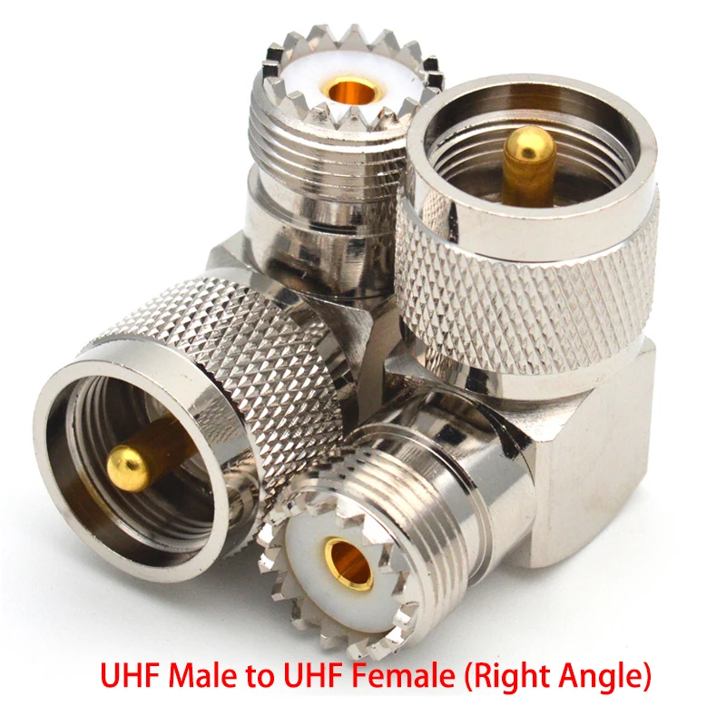1Pc UHF to UHF Male Female Adapter SO239 to PL259 Flange Bulkhead RF Connector Straight Right Angle 3 Way Spliter