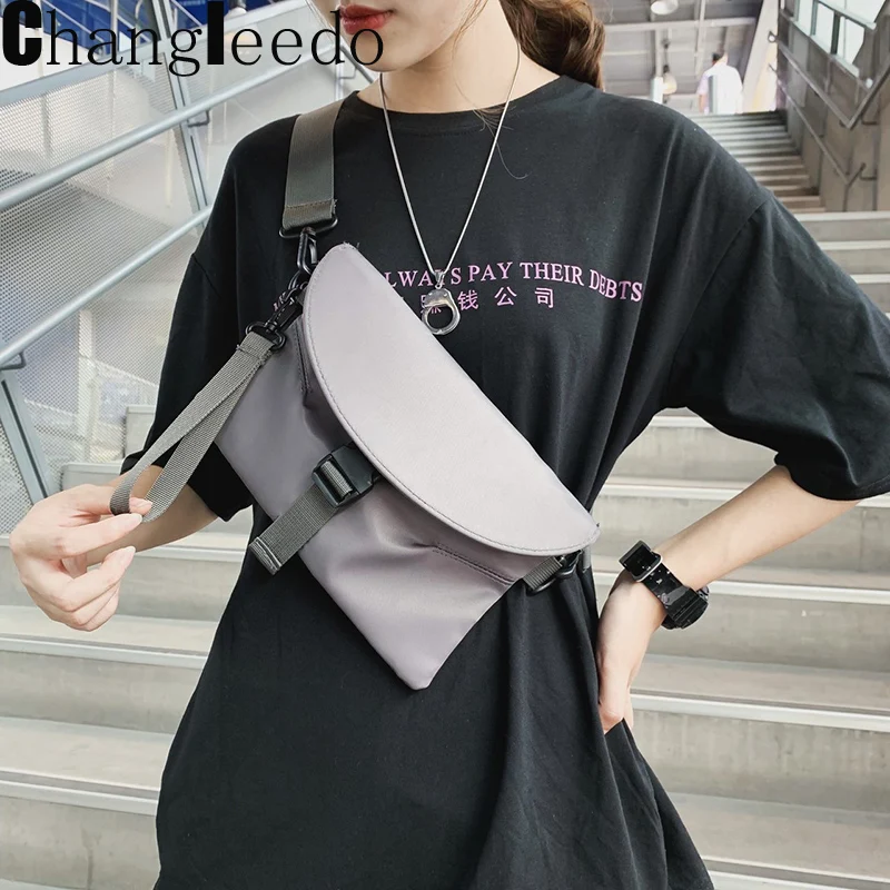 

Multi-Function Men Chest Pouch Outdoors Messenger Bag Solid Color Handbag Street Trend Shoulder Bag Nylon Unisex Crossbody Pouch