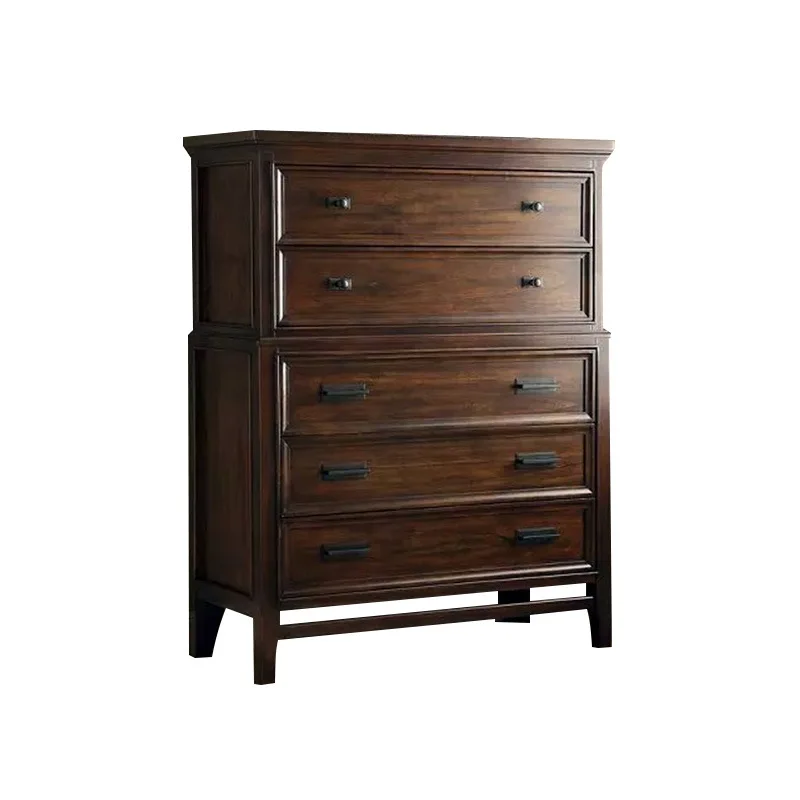 

American European solid wood rural simple retro furniture large chest of drawers storage