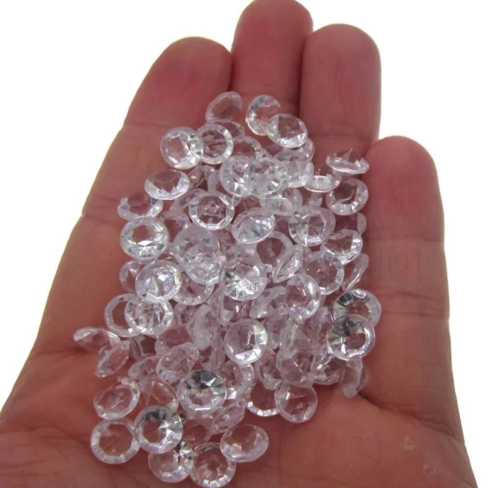 

500Pcs Clear Acrylic Diamonds Vase Fillers Wedding Scatter Rhinestones Table Confetti Party Decoration Crystals