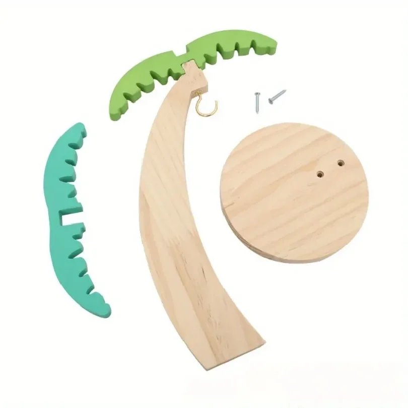 New Wooden Banana Rack Household Storage Rack Living Room Fruit Storage Rack Simulated Leaf Fruit Vertical Rack