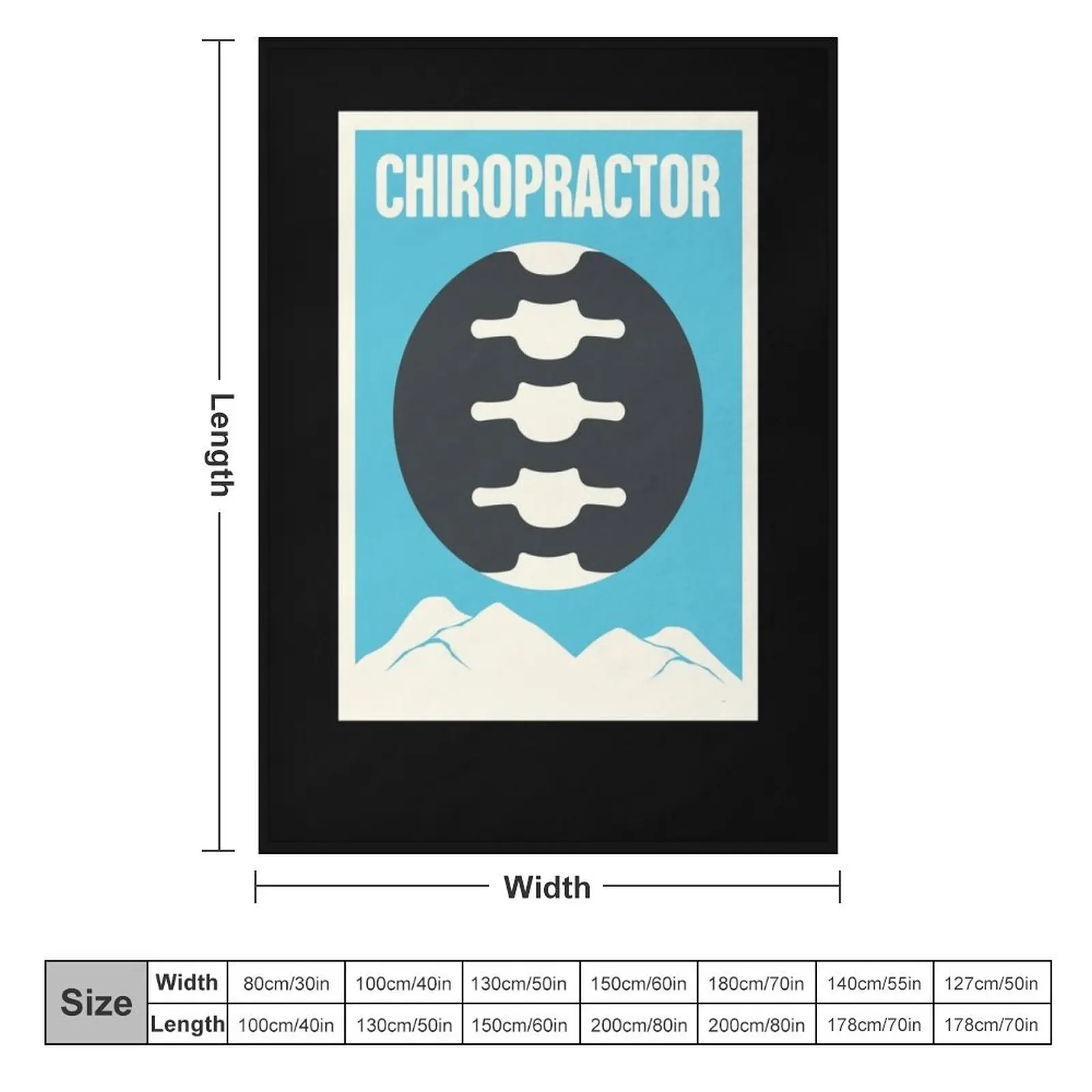 Vintage Chiropractor Chiropractic Spine Poster Throw Blanket Sofa Throw Sofas Blankets