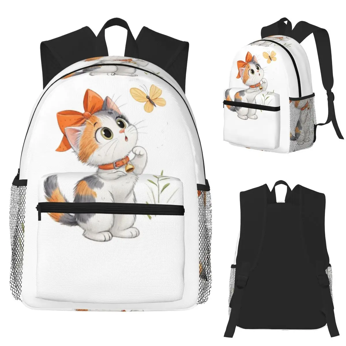 

Cute Cat Student Backpack School Bag Hiking Travel Daypack for Boys Girls Fashion Bookbag Shoulder Bags