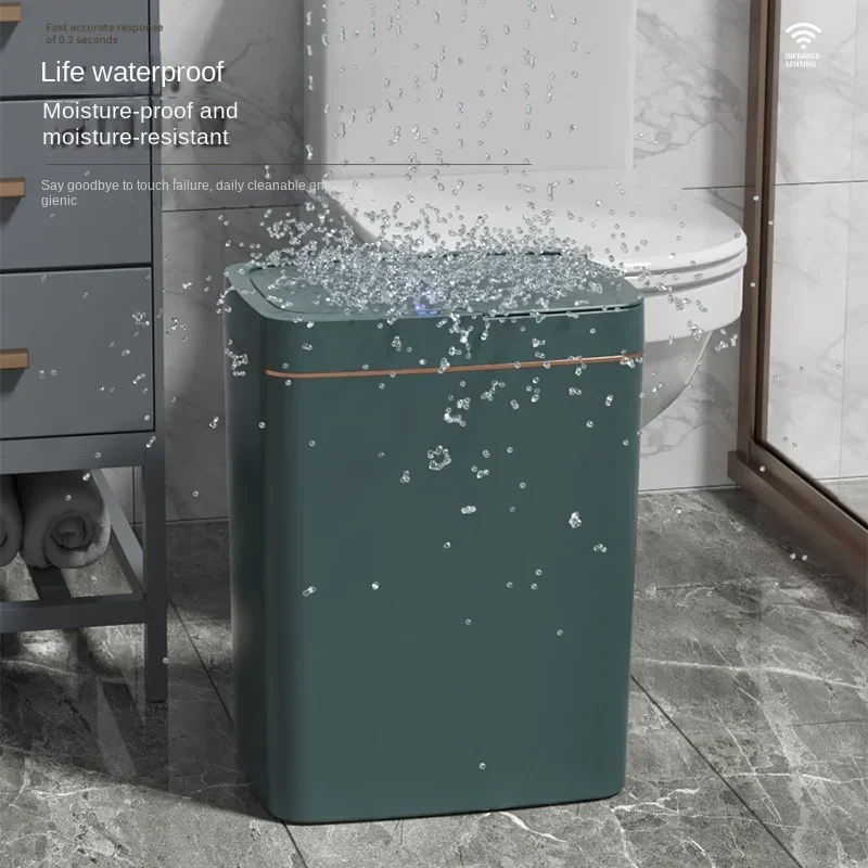 Smart Auto-Open Trash Can with Advanced Sensor  Effortlessly Maintain Clean Battery Powered Lid Technology Odor-Free Disposal