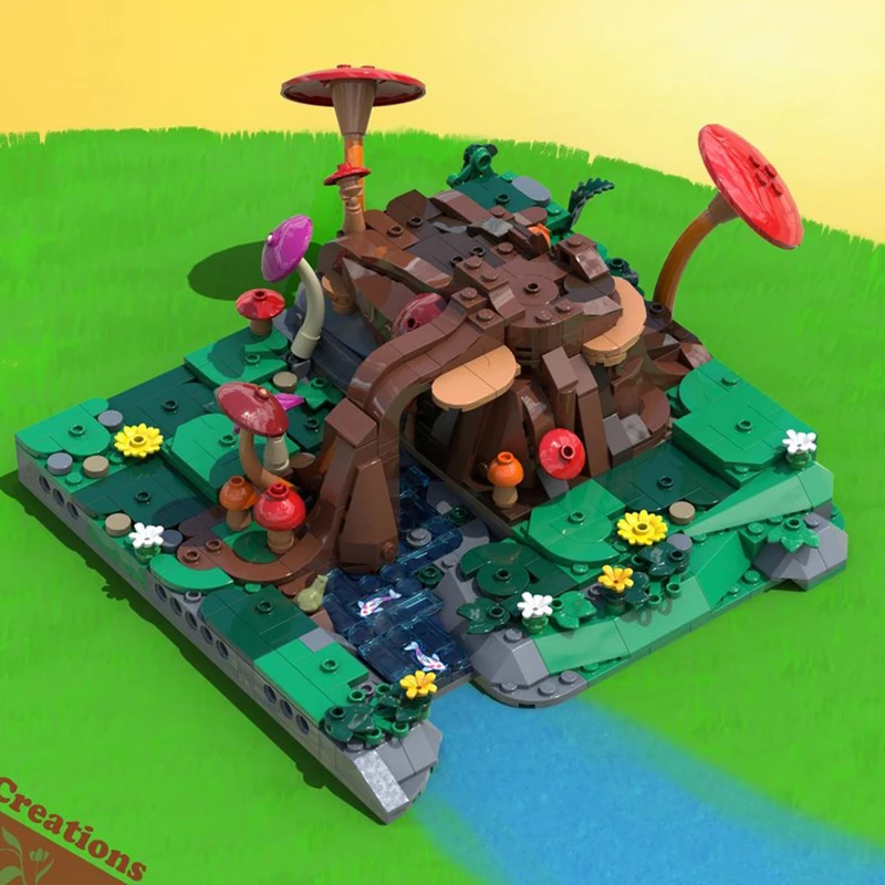 Mittelalterliche Burg Modell Moc Bausteine Wald Verteidigung Modell Technologie Modulare Block Spielzeug DIY Montage Weihnachten Geschenk