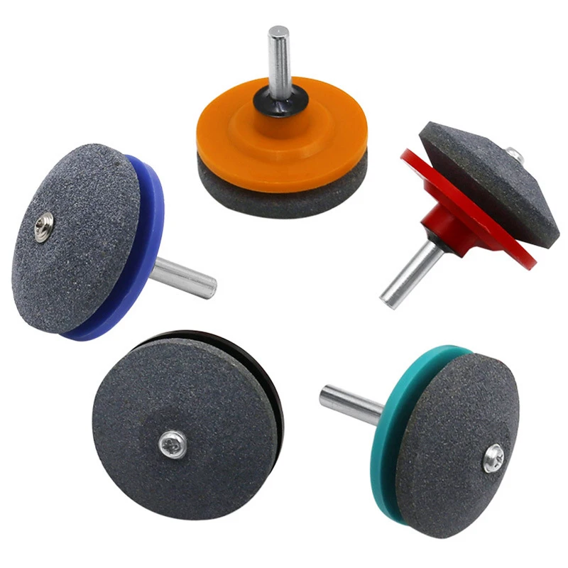 Lawn Mower Sharpener Wear Resistant Grinder Wheel Stone for Most Power Drill Hand Drill with Blade Balancer Drill Grinding Head