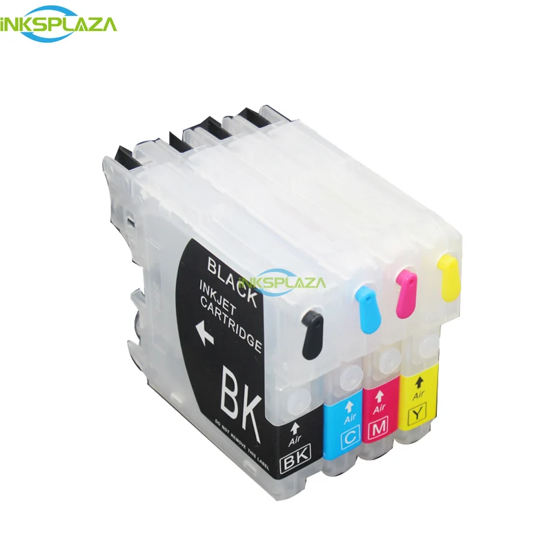 CISSPLAZA Refillable ink Cartridge compatible for brother LC39 LC980 lc60 lc975 DCP J125 J315W J515W MFC J415W J615 J615W