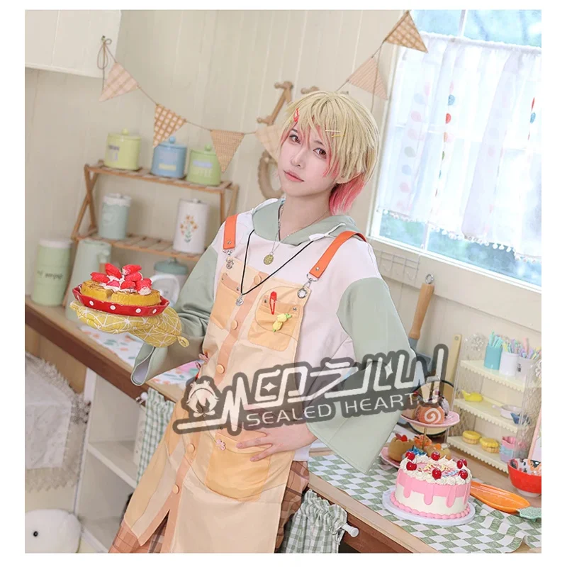 Anime PJSK Tenma Tsukasa tms Cosplay Costume tks Wig Strap Skirt Hoodie Pants Necklace Halloween Carnival Men Women Casual Set view 3