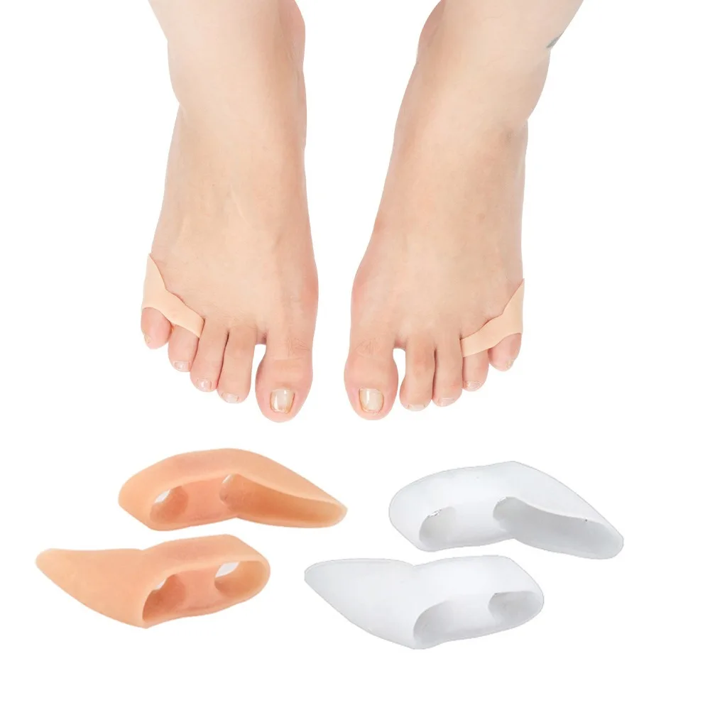 

1Pairs Silicone Toe Little Bunion Corrector Soft Reusable Pinky Toe Separator Spacer with Ventilation Holes Pinky Toe Protector