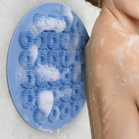Powerful Suction 2-in-1 Silicone Back & Foot Massager with Non-Slip Bath Brush - Strong Grip for Bathroom Relaxation