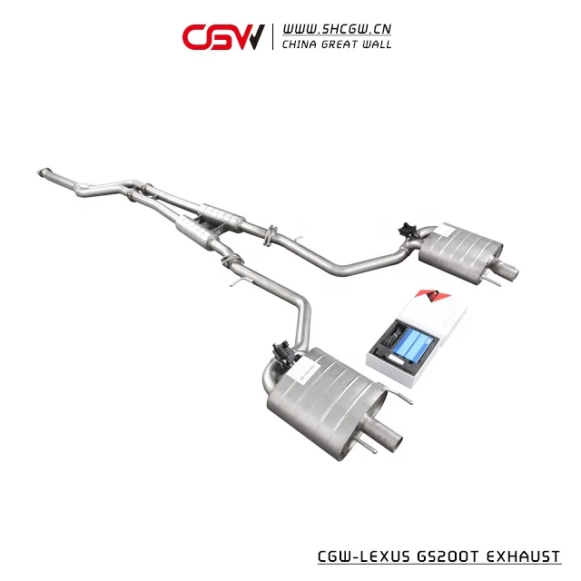 SUS 304 or Titanium Active Sound Valve Exhaust Catback System for RC200T GS200T Gs300 2.0T MY 2015 - view 2