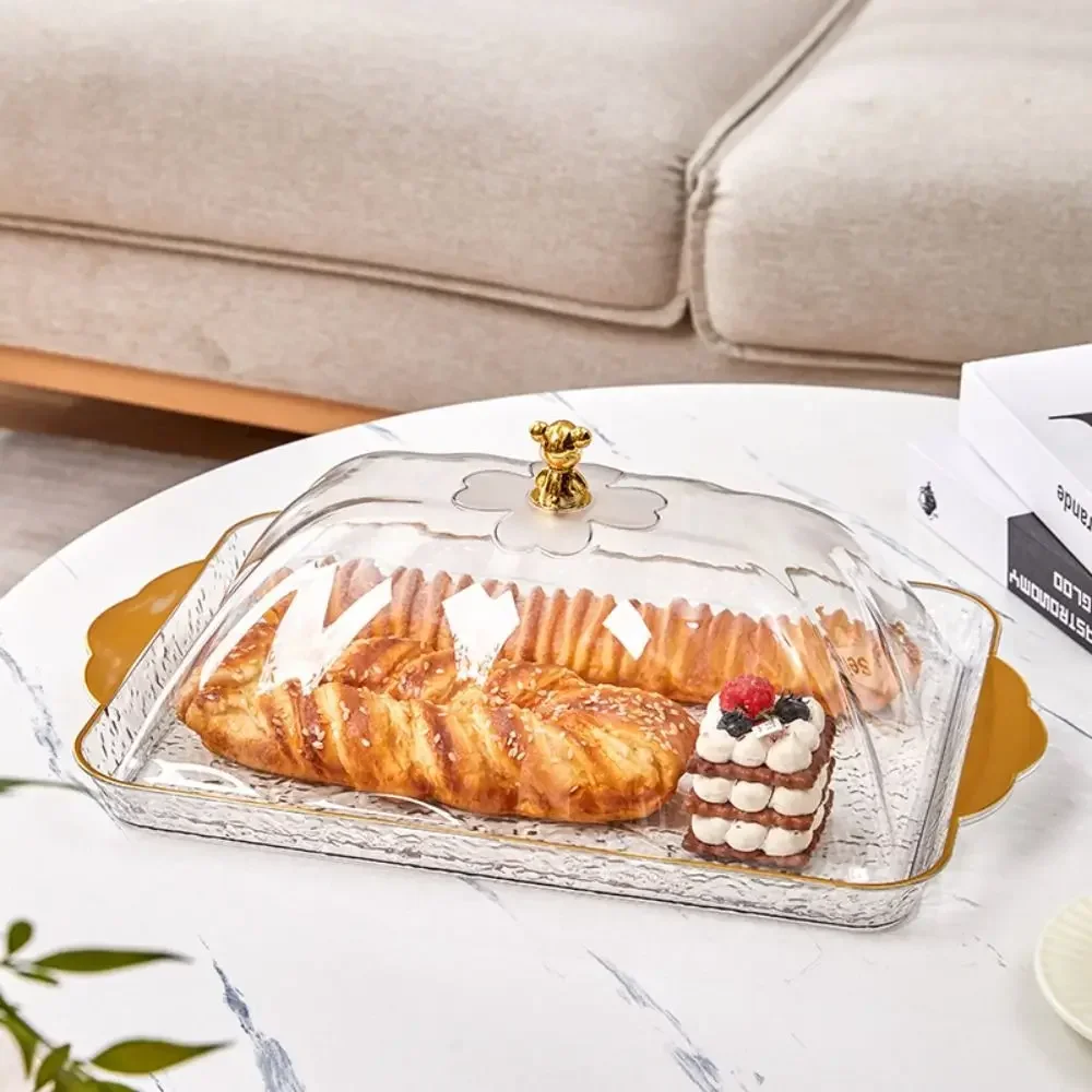 Nice Dessert Fruit Tray With Lid Storage Container Reusable Snack Serving Bowls For Appetizer Home Party Sweet Cookies Nuts