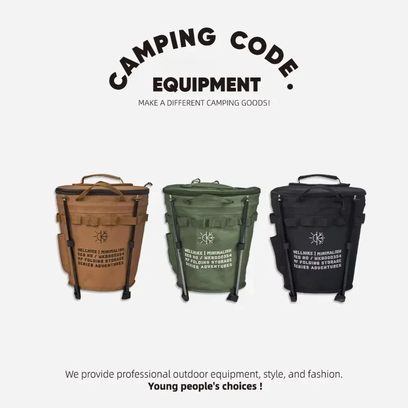 

20L Foldable Thermal Storage Bucket with Leakproof Zipper, Portable Camping Cooler for Drinks, Groceries, Beach Parties