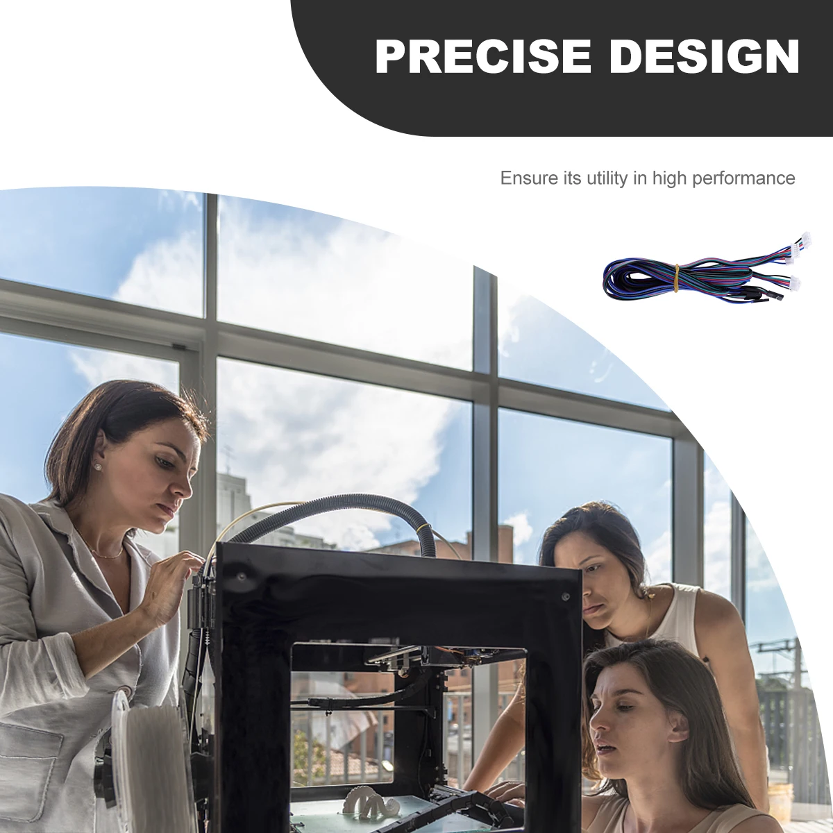 

5 pcs Bipolar Stepper Motor Cable 1M Length Copper Core For 3D Printer Machines Parts Terminal Wire Connection Line