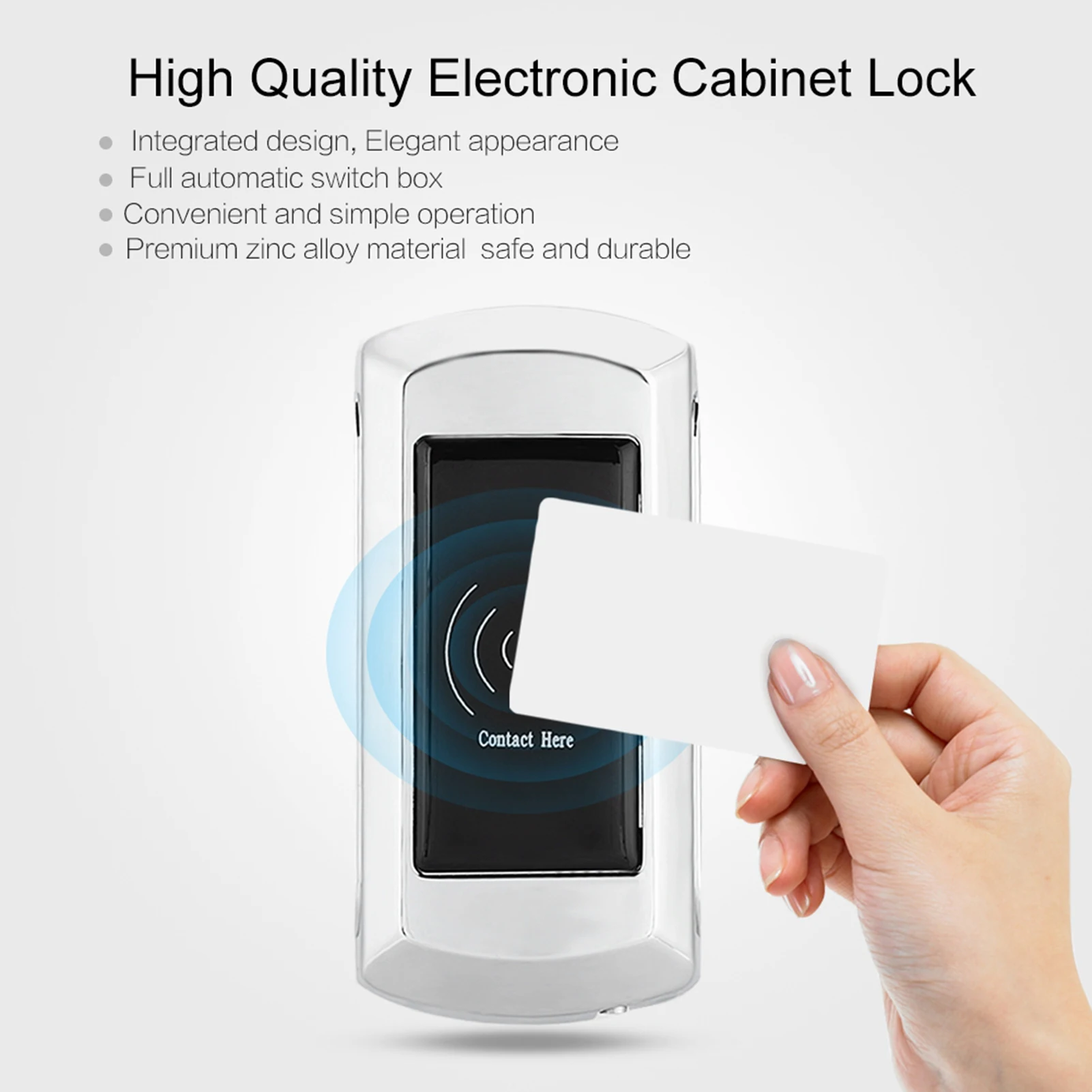 Digital Cabinet Lock Zinc Alloy Smart Electronic Cabinet Lock with Access Card for Sauna/Swimming/Hotel Locker Electronic Lock