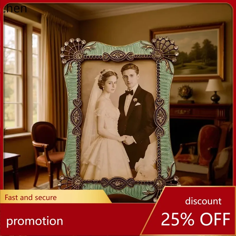 

Hxl emerald green fashion metal photo frame showroom display