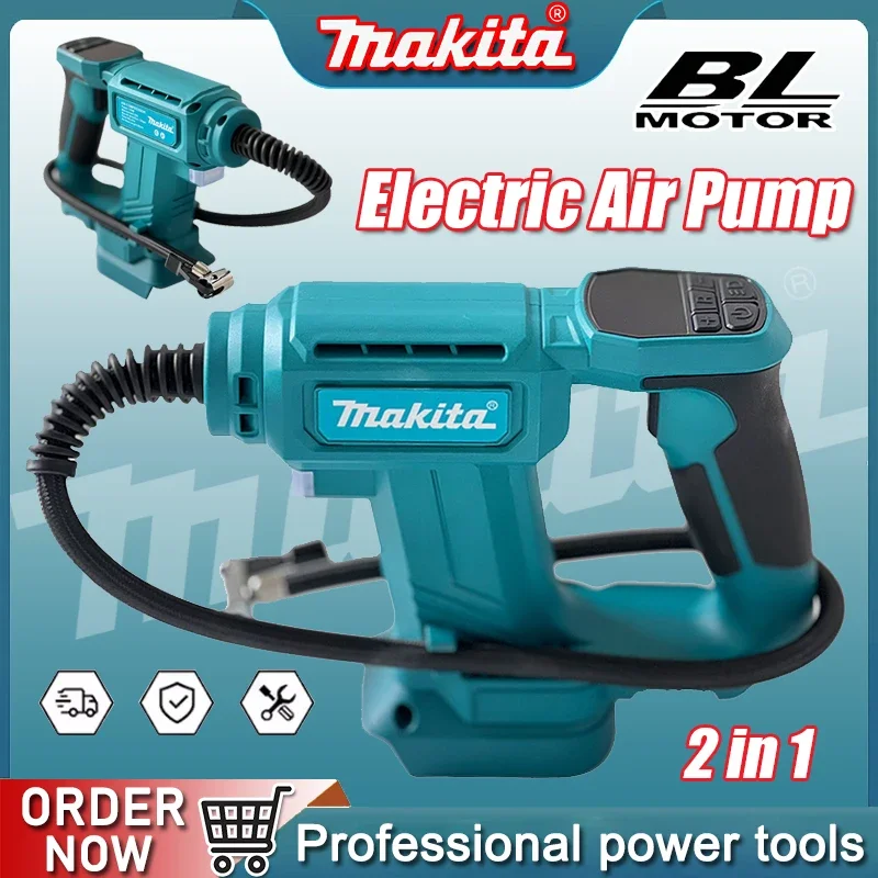 

Makita 2 in 1 Cordless Electric Air Pump Rechargeable Automatic Car Tire Inflator Portable Home Power Tools For 18V Battery