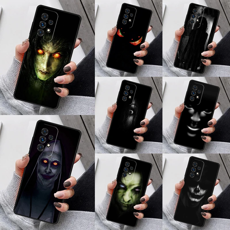 Scary Face Eyes Phone Case For Samsung Galaxy S23 S21 S20 FE S24 S22 Ultra Note20 S10 S9 S8 Plus A40 A52 A12 A13 A53