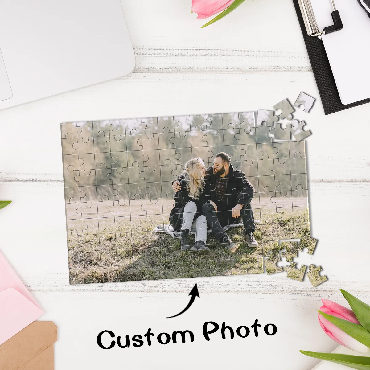 romantic couple Custom Photo Customizable Picture Custom DIY Personalised Photo Portrait Puzzles