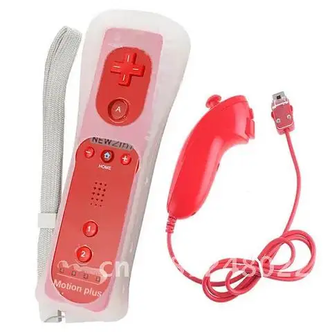 

Wireless Remote Nunchuck Game Controller Joypad With Nunchuk Control For Nintend o Wii Built-in Motion Plus For Wii Gamepad