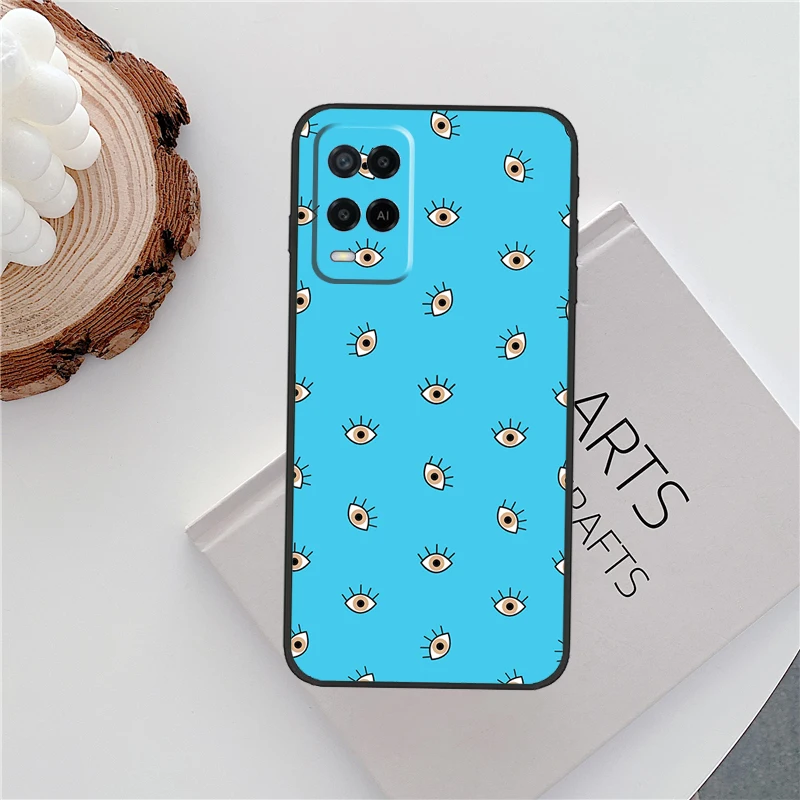 Nazar Boncuğu Evil Eye For OPPO A57 A77 A78 A17 A16 A76 A96 A15 A52 A72 A91 A93 A54 A74 A94 A5 A9 A31 A53s A54s Case