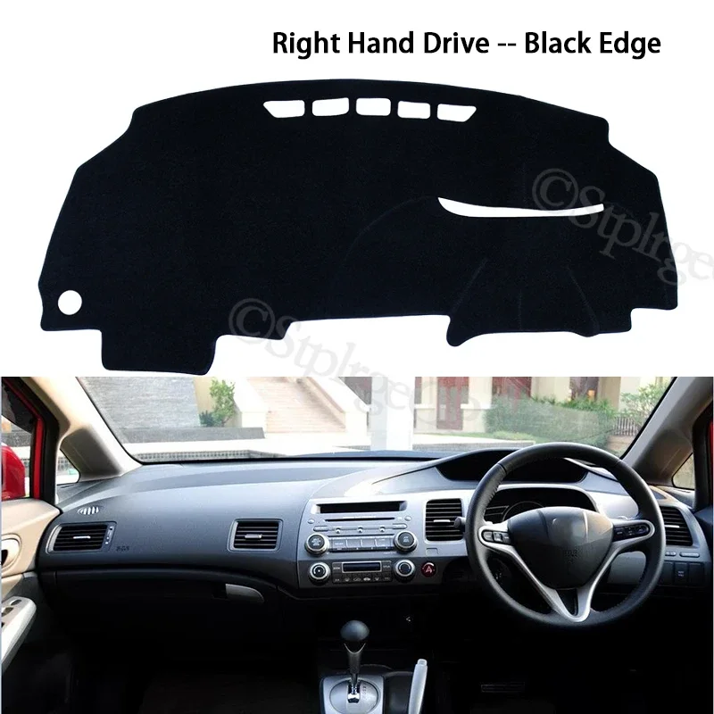 Car Dashboard Cover Pad For Honda Civic 2006–2011 Sunshade Protector Anti-UV Dash Mats Non-slip Pads Interior Accessories