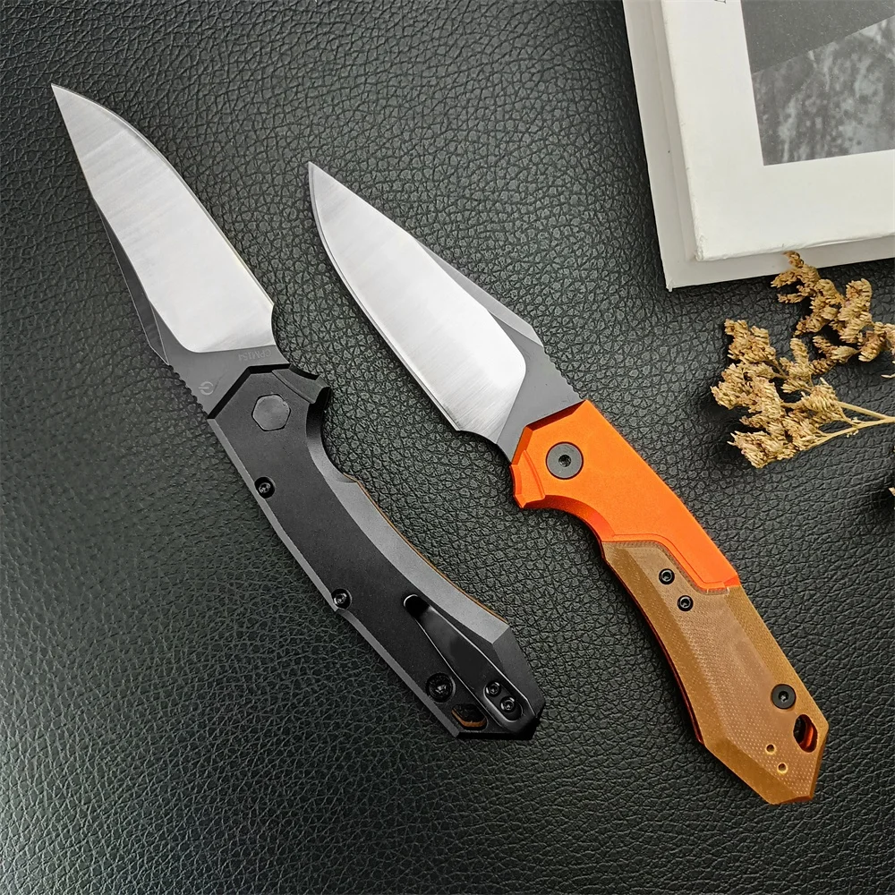 KS 7851 Launch 19 Assisted Pocket Folding Knife D2 Steel Blade Aluminum Alloy +G10 Handles Outdoor Camping Hunting EDC Tool