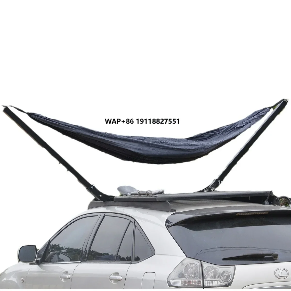 

Portable Nylon 2-Person Hitch Mounted Hanging Hammock for Car Camping Easy to Install and Carry