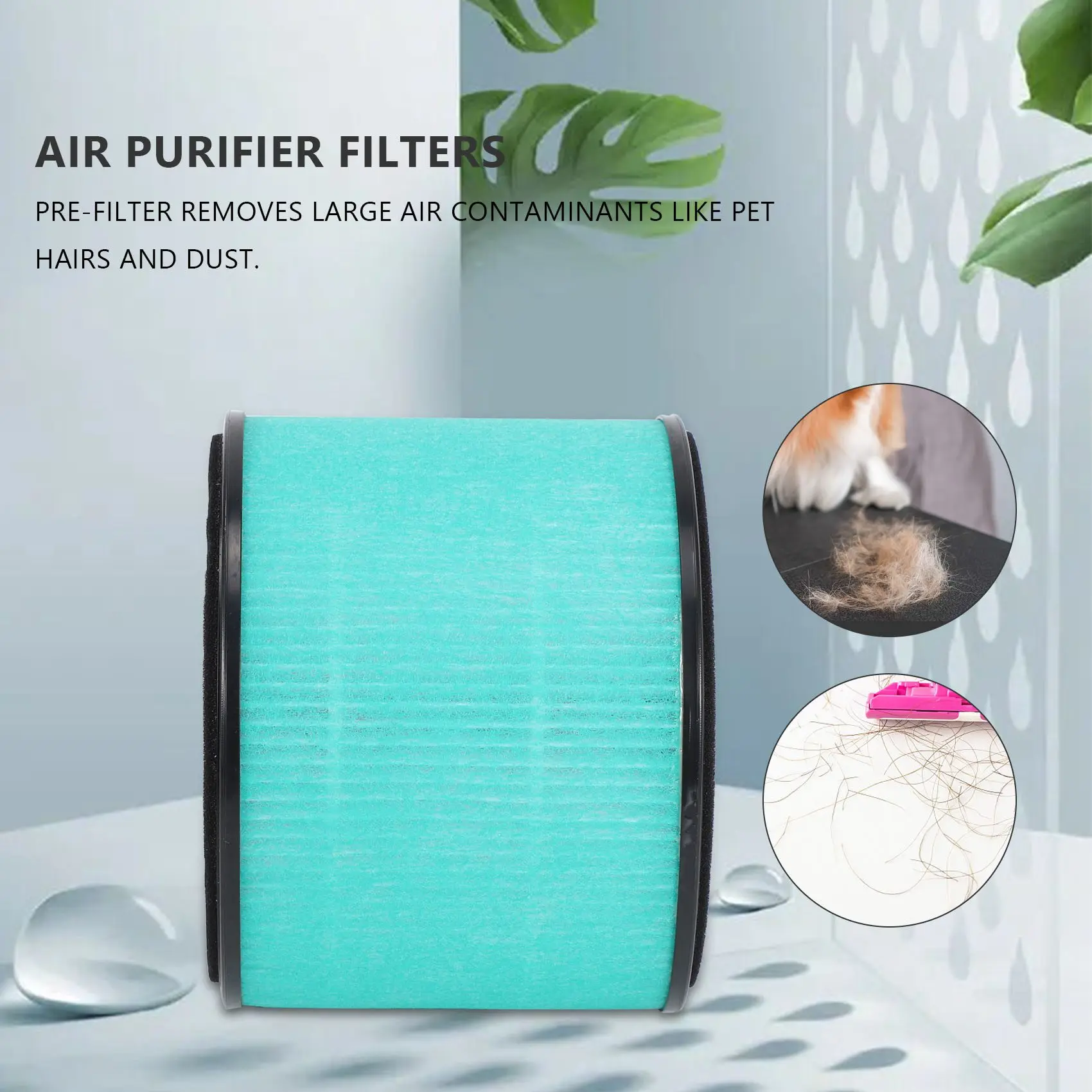 Replacement HEPA Filter for PARTU BS-08,3-In-1 Filter System Include Pre-Filter,Real HEPA Filter,Activated Carbon Filter