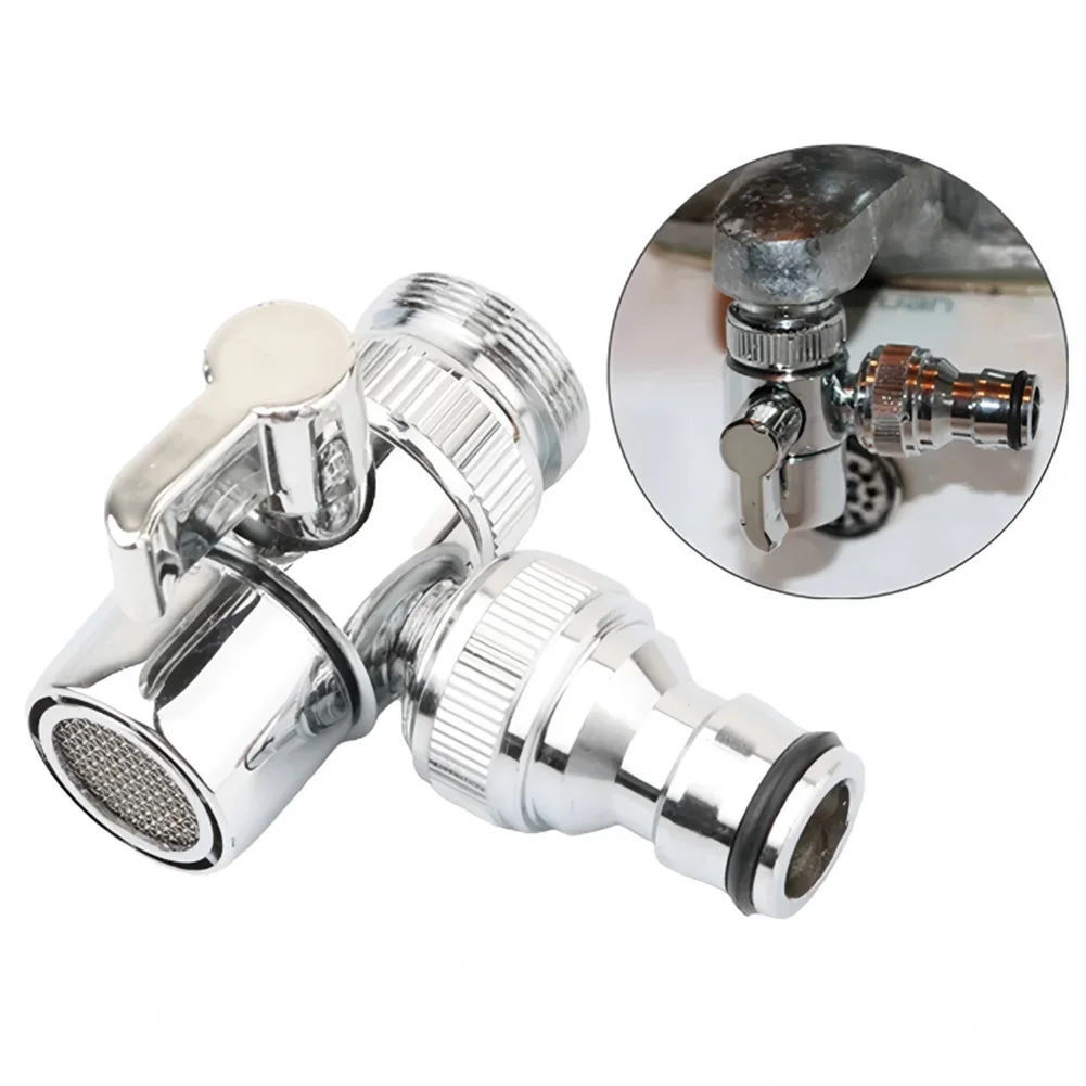 Basin Connector Faucet Adapter Easy To Install Flexible Use Independent Water Flow Rust Resistant Material For Bathroom Sinks