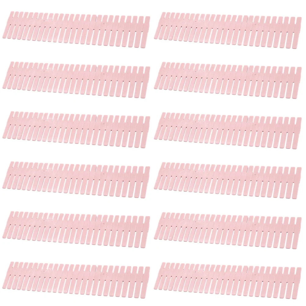 

12 Pcs Small Organize The Bezel Storage Drawer Adjustable Inserts Wardrobe Dividers Pink Pp Office