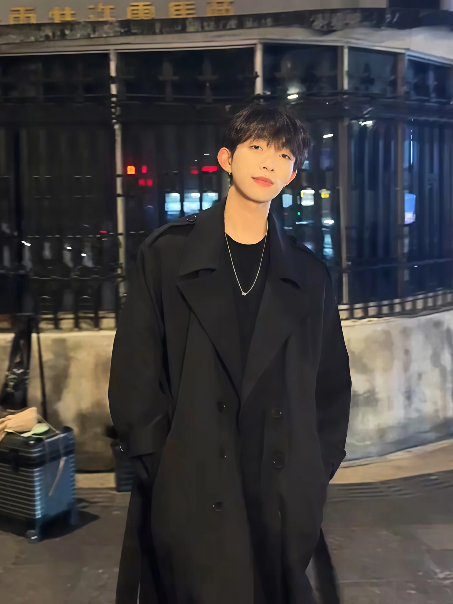 

Briti Sle двубортное пальто мужское Sle осеннее High Faion ape Bla средней длины Jaet молодежное повседневное длинное све