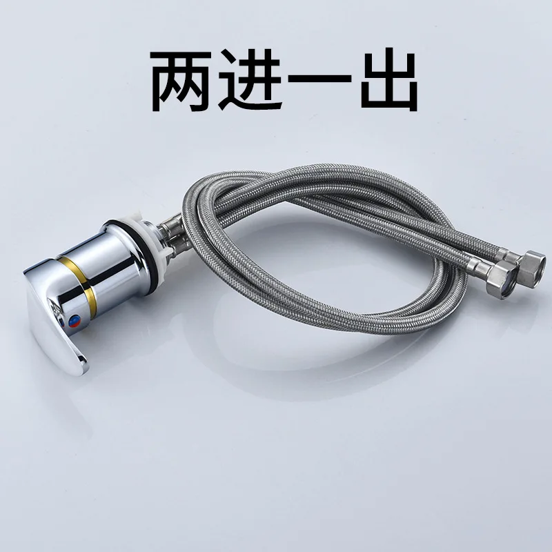 Hair Salon Salon Washing Bed Faucet Switch Hot and Cold Mixing Valve Hand Twisted Full Copper Mixing Valve Hair Salon