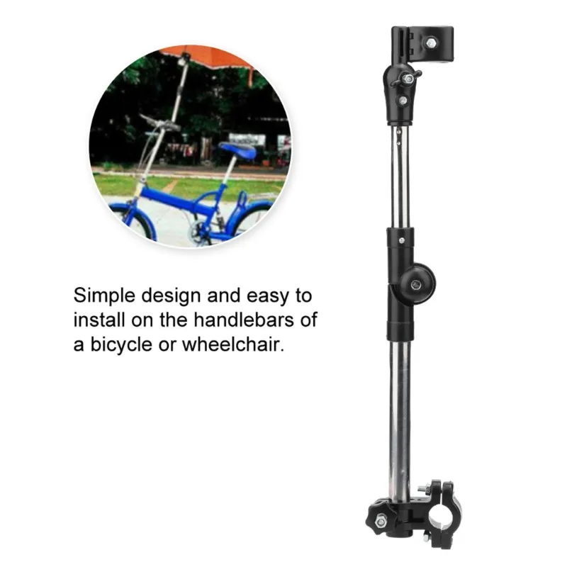 1pc 360 Degree Rotatable Bicycle and Wheelchair Umbrella Stand Adjustable Outdoor Sun Stand Foldable Sun Crown