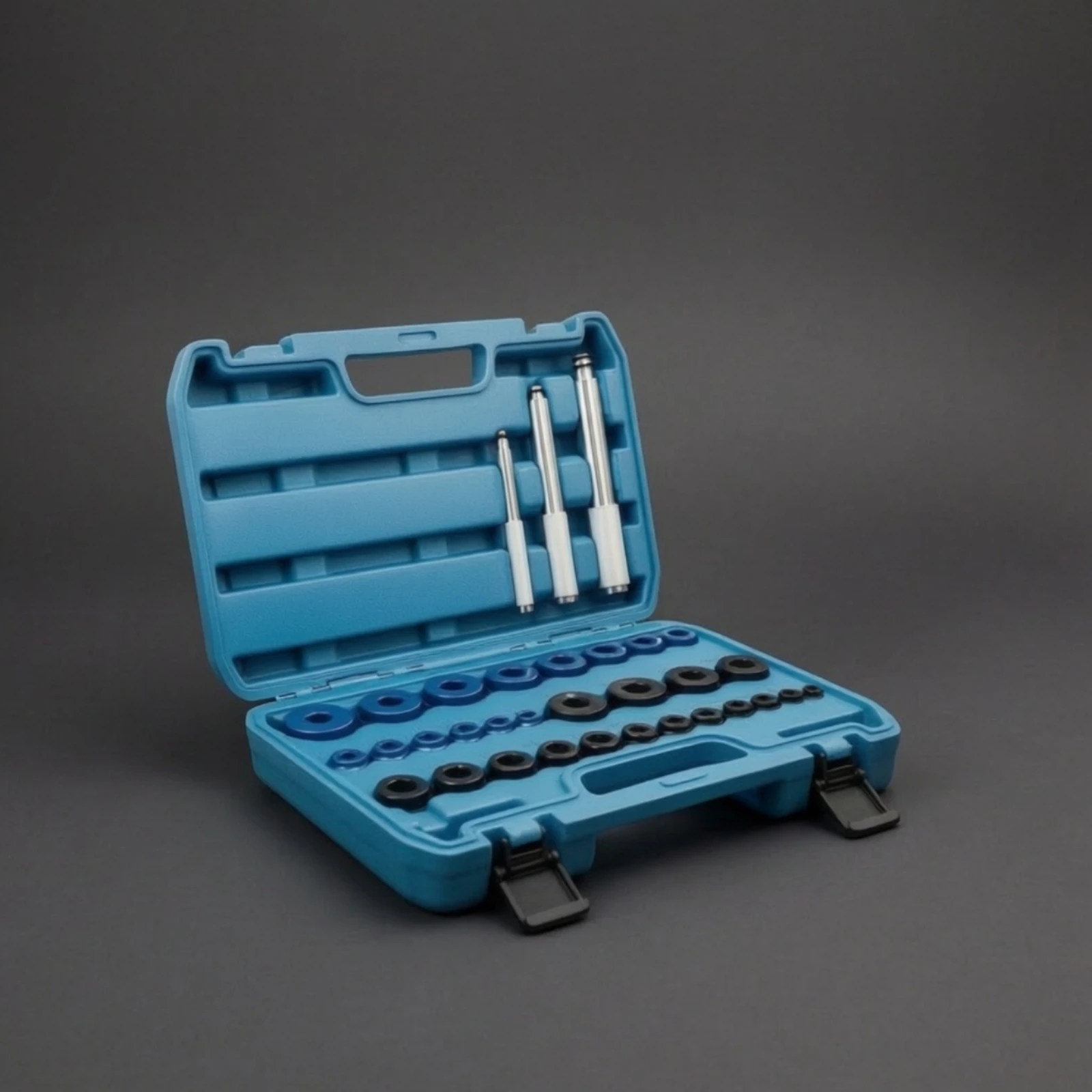 33 Pieces Bearing Installation Tool Kit Anodized Bearing Press Kit with Handle Shaft Heavy-Duty Compact for Mechanics, Workshop