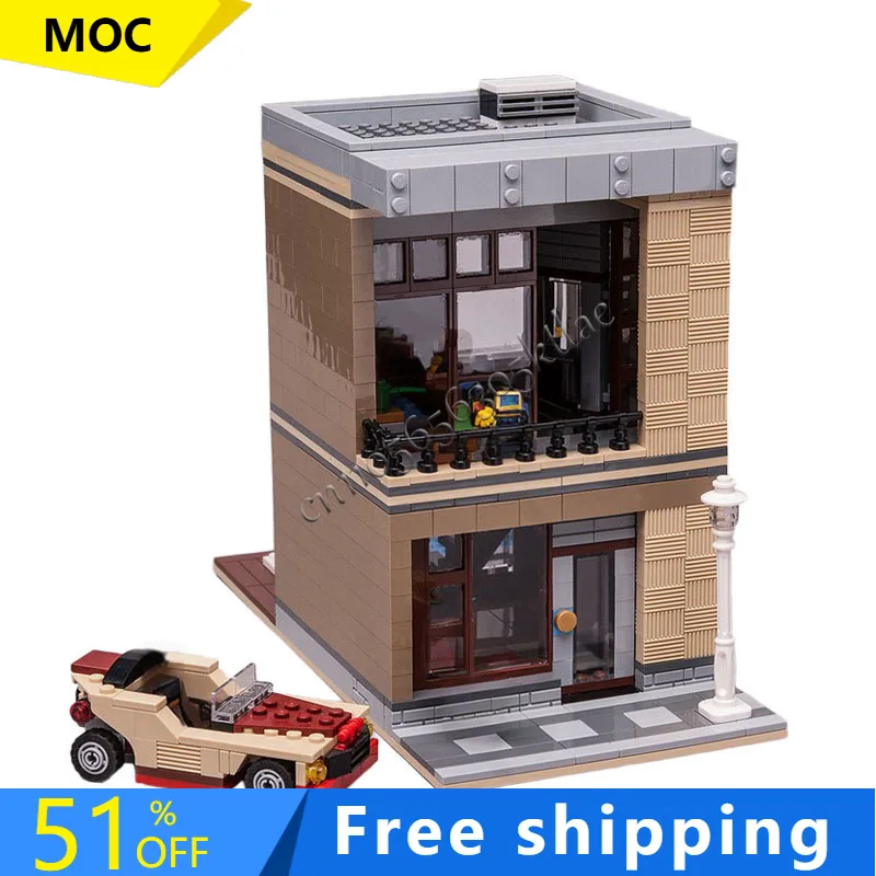 

Popular 792 PCS MOC Modern House Building Block Model Children Puzzle Assembly Building Blocks Birthdays Christmas Festival Gift