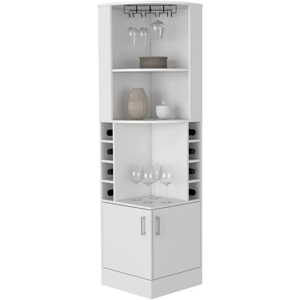 

Storage Cabinets Extra Large Capacity Home Bar Shelf Double Door Storage Racks with 8 Wine Shelves Corner Wine Cabinet Suitable