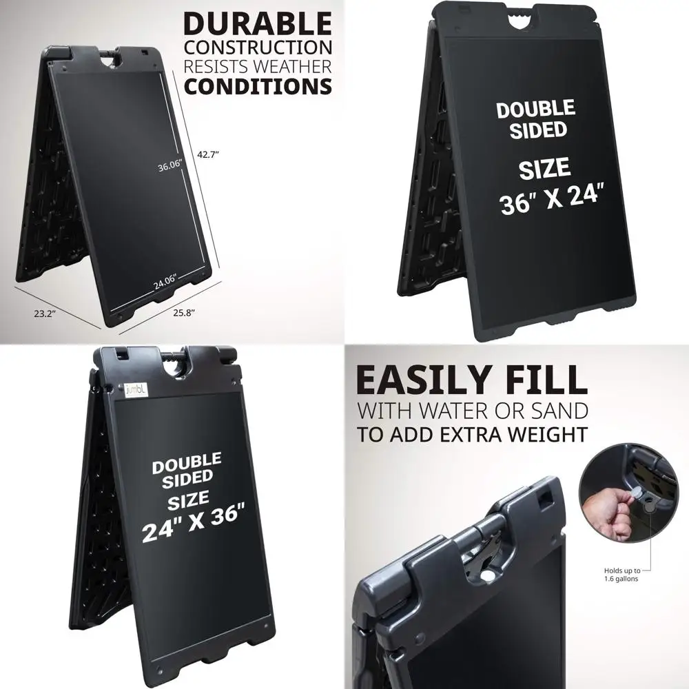 

24 x 36 Outdoor Dual-Sided Sandwich Board with PVC Cover and Sand Holes for Sidewalk Display