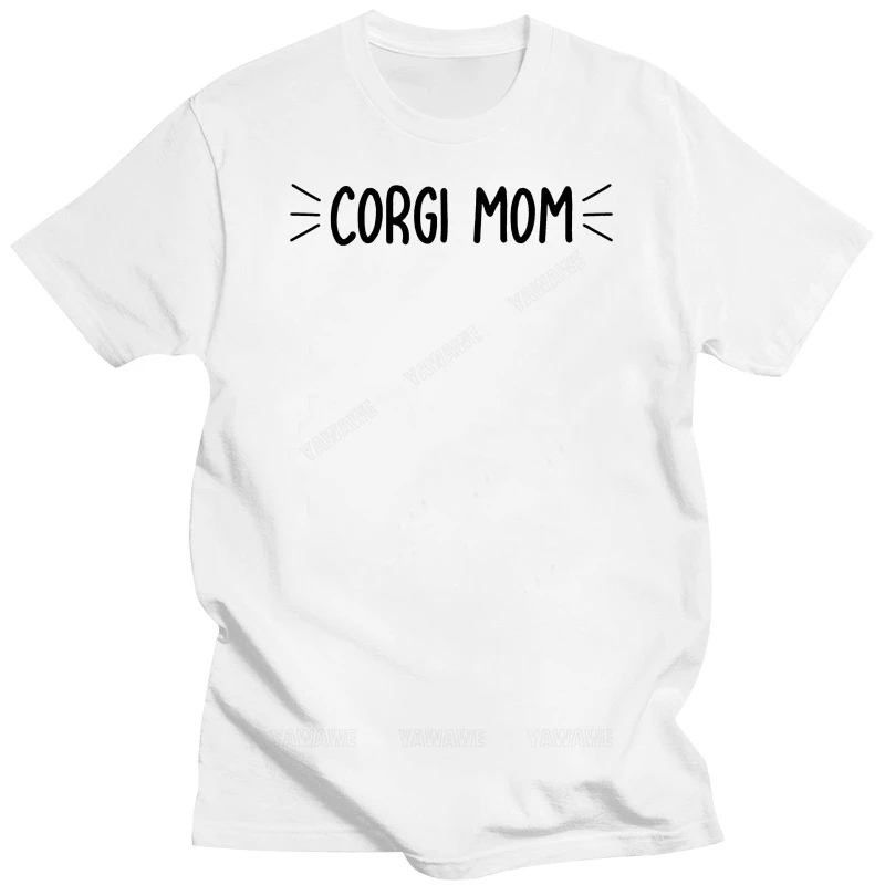 Смешная футболка с надписью Humor для мужчин, футболка с надписью «Corgi Mom», футболки «Corgi Mommy», забавная футболка «Corgi» в стиле Харадзюку