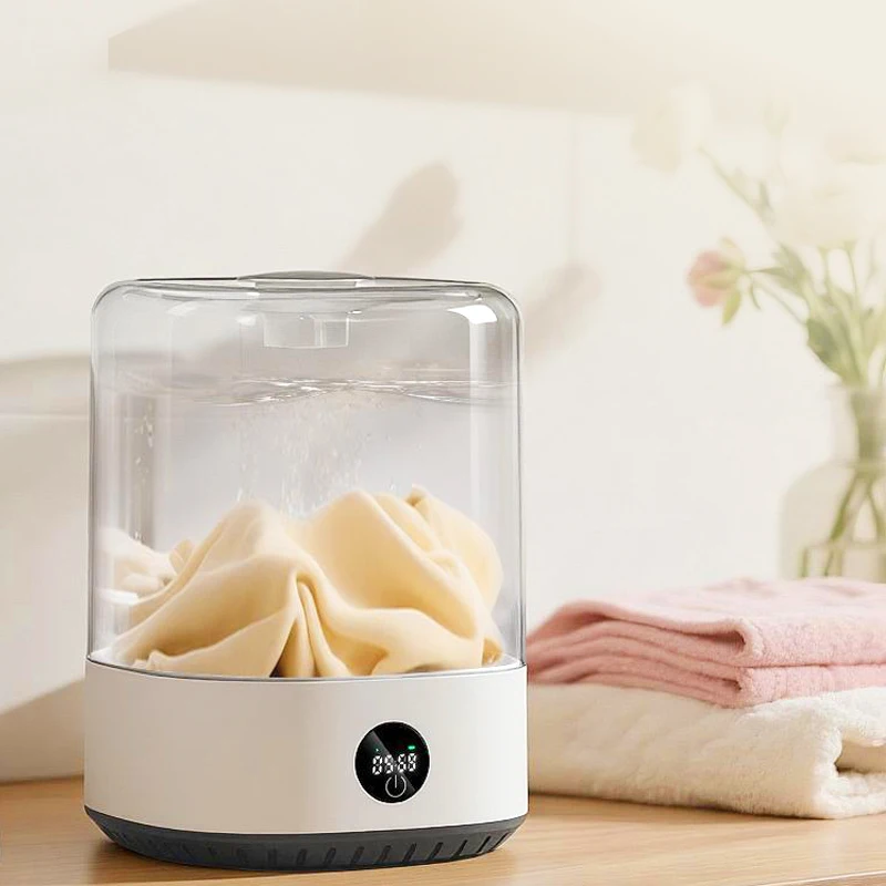 

Портативная мини-автоматическая стиральная машина с верхней загрузкой, источник питания USB для домашнего использования, пластиковый корпус