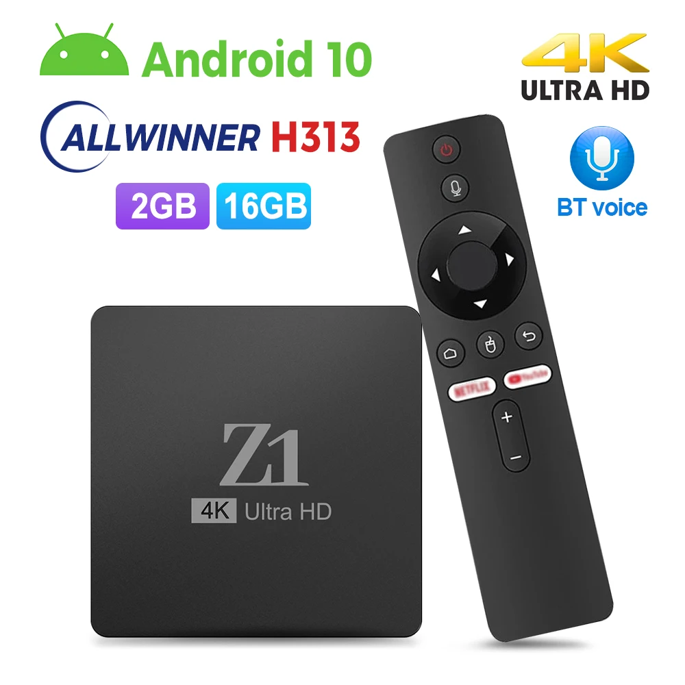 

Приставка Смарт-ТВ Z1 на Android, 2 + 16 ГБ, 4K
