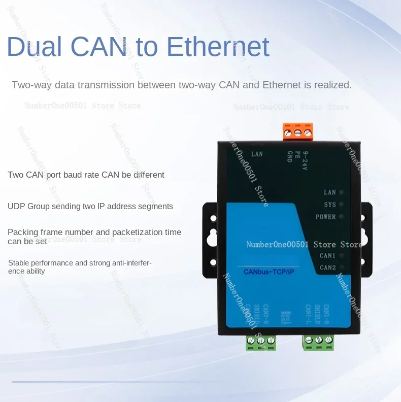 

CAN To Ethernet Module Canet Ethernet To CAN Bus Conversion Gateway Compatible with SOCKET