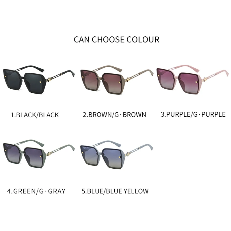 الاستقطاب عالية الجودة مربع النظارات الشمسية النساء الرجال التدرج الاتجاه العلامة التجارية نظارات شمسية الترفيه التسوق الذكور الإناث نظارات الصيد