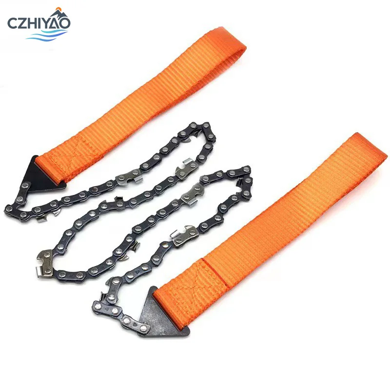 

CZHIYAO Pocket Chainsaw Set Storage Bag 11/33 Teeth Folding Chain Hand Saw Outdoor Survival Camping Hunting Tree CuttingTools