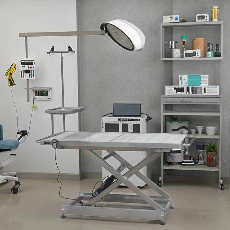 2026 Height-Adjustable Stainless Steel 304 Veterinary Surgery Table for Conducting Animal Surgical Procedures